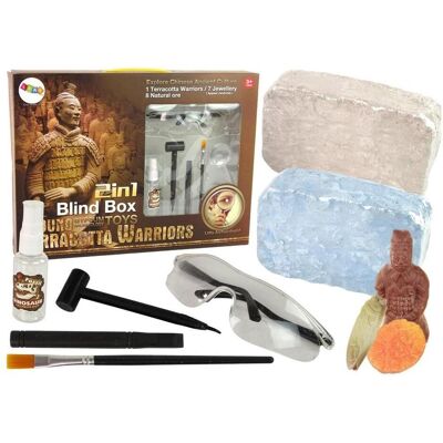 Lean Toys - 2in1 Archäologie-Set - 2 Gipssteine - CE-zertifiziert - Archäologie-Set Lean Toys - 2in1 Archäologie-Set - 2 Gipssteine - CE-zertifiziert - Archäologie-Set