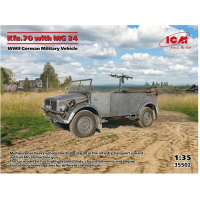 ICM Kfz.70 with MG 34, WWII German Military Vehicle ICM Kfz.70 with MG 34, WWII German Military Vehicle