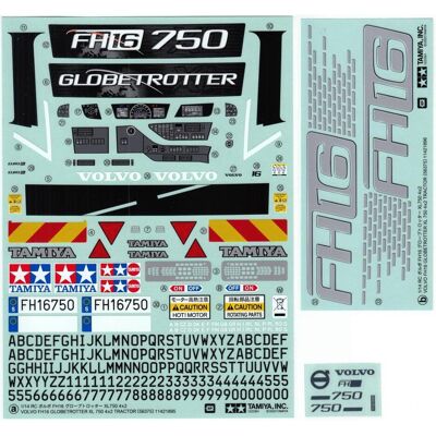 Tamiya Aufkleber (a+b), Metall-Sticker 56375 Tamiya Aufkleber (a+b), Metall-Sticker 56375