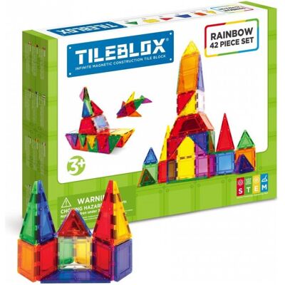 Tileblox Regenbogen 42-teiliges Set - Bausteine Tileblox Regenbogen 42-teiliges Set - Bausteine