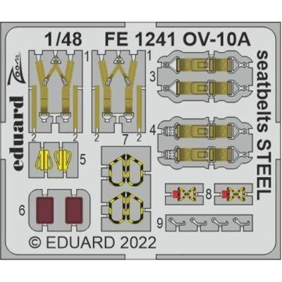 Eduard OV-10A seatbelts STEEL for ICM Eduard OV-10A seatbelts STEEL for ICM