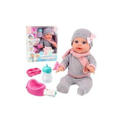 Lean Toys Babypuppe mit Zubehör, 35 cm Lean Toys Babypuppe mit Zubehör, 35 cm