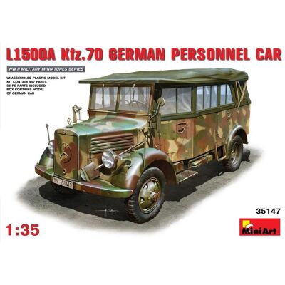 Mini Art L1500A (Kfz.70) Deutsches Personalauto Militärmodell - 1:35 Mini Art L1500A (Kfz.70) Deutsches Personalauto Militärmodell - 1:35