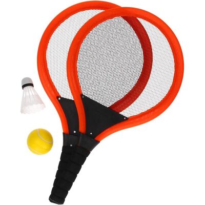 JohnToy Tennisset mit Schlägern, Ball & Shuttle - Outdoor Spiel JohnToy Tennisset mit Schlägern, Ball & Shuttle - Outdoor Spiel