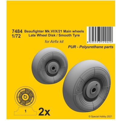 CMK Beaufighter Mk.VI/X/21 Mainwheels - Late Wheel Disk / Smooth Tyre CMK Beaufighter Mk.VI/X/21 Mainwheels - Late Wheel Disk / Smooth Tyre
