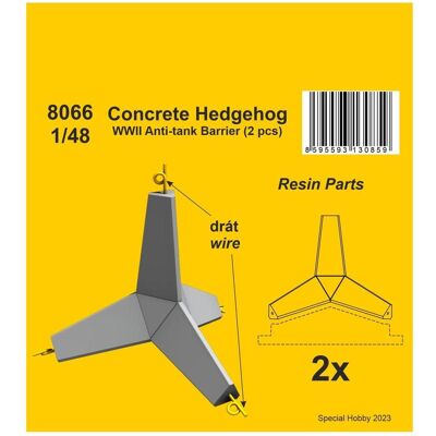 CMK Concrete Hedgehog - WWII Anti-tank Barrier (2 pcs.) 1/48 CMK Concrete Hedgehog - WWII Anti-tank Barrier (2 pcs.) 1/48