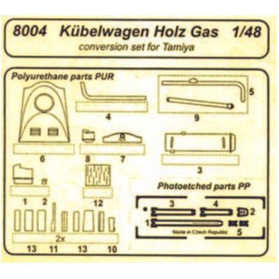 CMK Kübelwagen Holzgas für Tamiya Bausatz CMK Kübelwagen Holzgas für Tamiya Bausatz