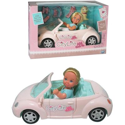 ODS 44409 - CITY LIFE - MINI DOLL CON AUTO CABRIO - COLORE CASUALE ODS 44409 - CITY LIFE - MINI DOLL CON AUTO CABRIO - COLORE CASUALE