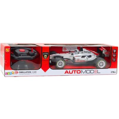 Lean Toys Leantoys RC-Rennwagen mit Sound 1:12 silber Lean Toys Leantoys RC-Rennwagen mit Sound 1:12 silber