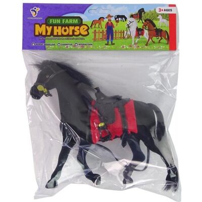Lean Toys Schwarzes Samtpferd Lean Toys Schwarzes Samtpferd
