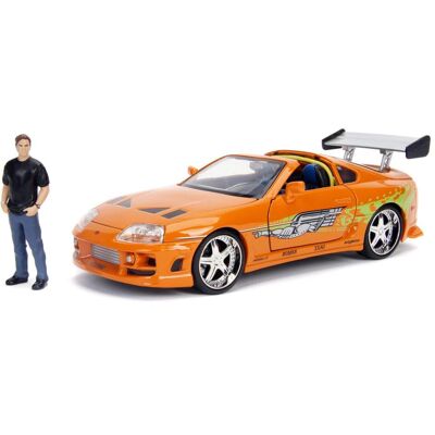 Jada The Fast and Furious Hollywood Rides 1/24 1995 Toyota Supra avec Brian O'Connor figurine Jada The Fast and Furious Hollywood Rides 1/24 1995 Toyota Supra avec Brian O'Connor figurine