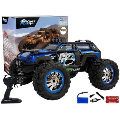 Lean Toys Rally Car Remote Controlled Blue 2.4G 1:18 35km/h Lean Toys Rally Car Remote Controlled Blue 2.4G 1:18 35km/h