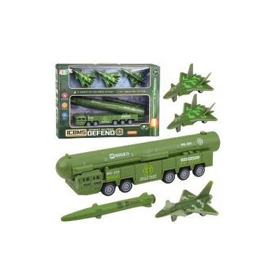 Lean Toys Militär-Set mit LKW, Kampfjets und motorisiertem Raketenwerfer Lean Toys Militär-Set mit LKW, Kampfjets und motorisiertem Raketenwerfer