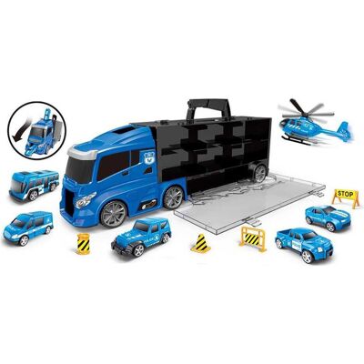 Toymax Lastbil m/redningskretjer og skilte, politi Toymax Lastbil m/redningskretjer og skilte, politi
