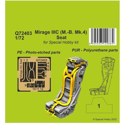 CMK Mirage IIIC (M.-B. Mk.4) Seat CMK Mirage IIIC (M.-B. Mk.4) Seat