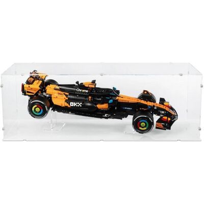 iDisplayit Acryl-Display XL für LEGO 42228 McLaren MCL39 F1 Rennwagen (Mit weissem Boden & 2 Acryl-Ständer) iDisplayit Acryl-Display XL für LEGO 42228 McLaren MCL39 F1 Rennwagen (Mit weissem Boden & 2 Acryl-Ständer)