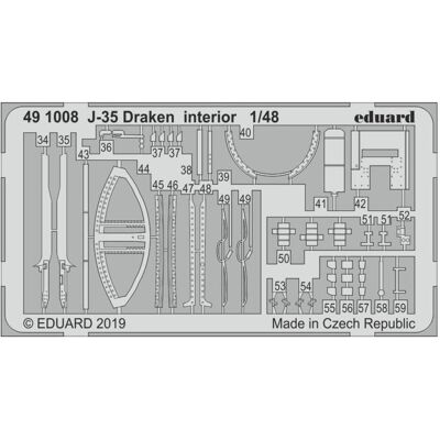 Eduard Saab J-35F Draken Innenausstattung 1:48 - Modellbausatz Eduard Saab J-35F Draken Innenausstattung 1:48 - Modellbausatz