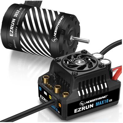 Hobbywing Ezrun MAX10 G2 80A Combo mit 3652SD-3300kV 3,175 Welle Hobbywing Ezrun MAX10 G2 80A Combo mit 3652SD-3300kV 3,175 Welle
