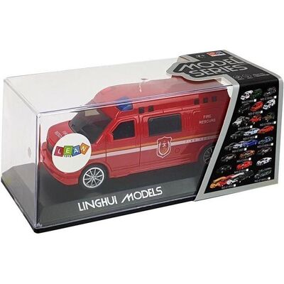 Lean Toys Feuerwehrauto mit Kordelzug, Licht und Ton Lean Toys Feuerwehrauto mit Kordelzug, Licht und Ton