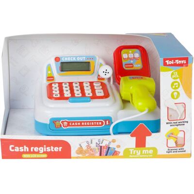 Toi-Toys, Kaufladen Zubehör, Kasse mit Licht und Ton - inkl. Bargeld + Scanner Toi-Toys, Kaufladen Zubehör, Kasse mit Licht und Ton - inkl. Bargeld + Scanner