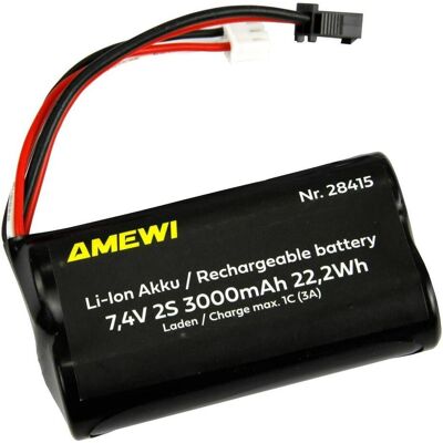 Amewi Li-Ion Akku 2S 7,4V 3000mAh HBX (3000 mAh, 7.40 V) Amewi Li-Ion Akku 2S 7,4V 3000mAh HBX (3000 mAh, 7.40 V)