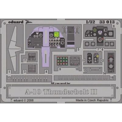 Eduard A-10 Thunderbolt II dashboard für Trumpeter-Bausatz Eduard A-10 Thunderbolt II dashboard für Trumpeter-Bausatz
