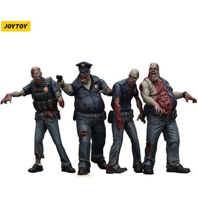 Joy Toy Zombie Dark Source Actionfiguren 4er-Pack Police (Male) 8 cm Joy Toy Zombie Dark Source Actionfiguren 4er-Pack Police (Male) 8 cm