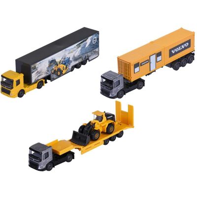Majorette Volvo Construction Transporter, 3-sort. Majorette Volvo Construction Transporter, 3-sort.