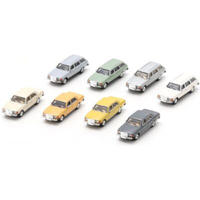 Carson 1:87 M-B W123 8er-Set 4x Limo./4xKombi Carson 1:87 M-B W123 8er-Set 4x Limo./4xKombi