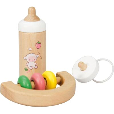 Heless Puppen-Babyset "Schäfchen" aus Holz mit Fläschchen, Schnuller Rassel, 3-tlg Heless Puppen-Babyset "Schäfchen" aus Holz mit Fläschchen, Schnuller Rassel, 3-tlg