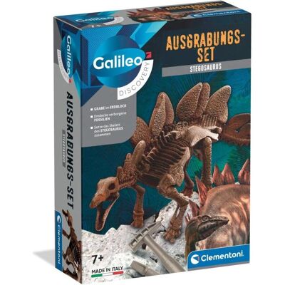 Clementoni Galileo Discovery Ausgrabungs-Set Stegosaurus - Spielzeug für Kinder ab 7 Jahren - Ausgra Clementoni Galileo Discovery Ausgrabungs-Set Stegosaurus - Spielzeug für Kinder ab 7 Jahren - Ausgra