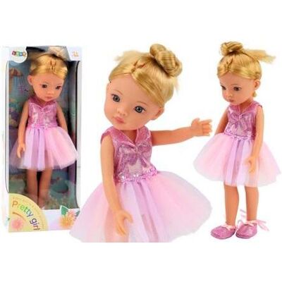 Lean Toys Ballerina-Puppe im rosa Kleid, 33 cm Lean Toys Ballerina-Puppe im rosa Kleid, 33 cm