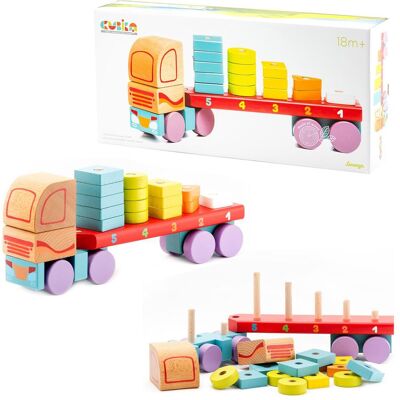 Cubika Holz-LKW mit Geometrischen Figuren - LKW Cubika Holz-LKW mit Geometrischen Figuren - LKW