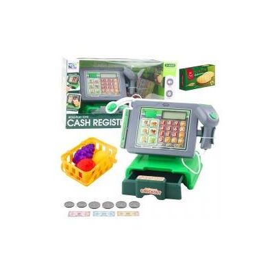 Lean Toys, Kaufladen Zubehör, Lean Kinder-Kassenautomaten Zubehör Obstkorb Lichter Geräusche Grün Lean Toys, Kaufladen Zubehör, Lean Kinder-Kassenautomaten Zubehör Obstkorb Lichter Geräusche Grün
