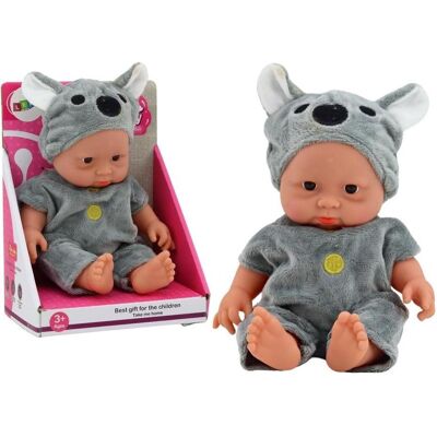 Lean Toys Baby-Docke, Grau, Koala-Hut - Babydocke Lean Toys Baby-Docke, Grau, Koala-Hut - Babydocke