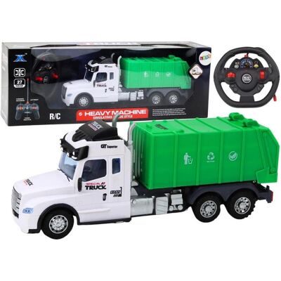 Lean Toys Grüner ferngesteuerter Müllwagen Lean Toys Grüner ferngesteuerter Müllwagen