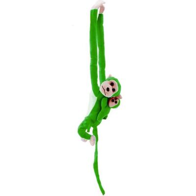 Lean Toys Leantoys Plüsch-Maskottchen Affe mit Baby, Grün90 cm (90 cm) Lean Toys Leantoys Plüsch-Maskottchen Affe mit Baby, Grün90 cm (90 cm)