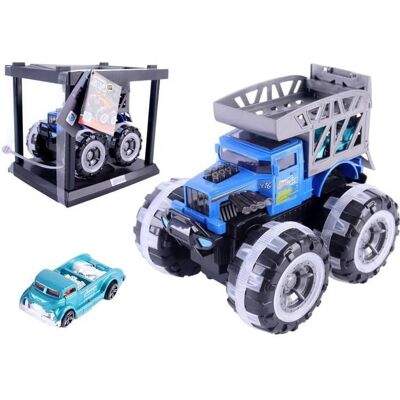 Pro Kids Fahren Sie in einem Käfig – Blaues Monster mit einem Auto Pro Kids Fahren Sie in einem Käfig – Blaues Monster mit einem Auto