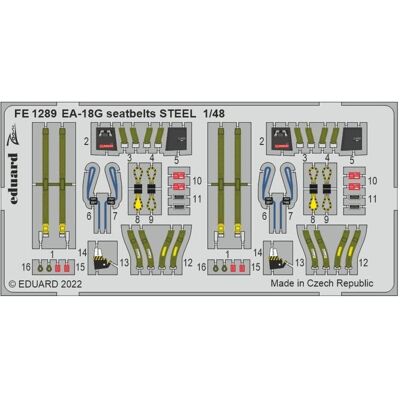 Eduard EA-18G seatbelts STEEL Eduard EA-18G seatbelts STEEL