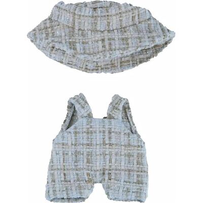 Heless Monster Styles, Bouclé Latzhose mit Fischerhut, blau, Grösse 15 cm Heless Monster Styles, Bouclé Latzhose mit Fischerhut, blau, Grösse 15 cm