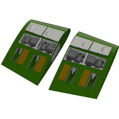 Eduard Hurricane Mk.IIc w/ fishtail exhausts for Arma Hobby Eduard Hurricane Mk.IIc w/ fishtail exhausts for Arma Hobby