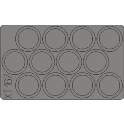 Eduard M-7 Mid production wheels masks (DRA) Eduard M-7 Mid production wheels masks (DRA)