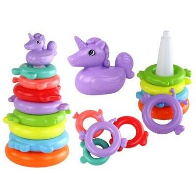 Lean Toys Einhornpyramide mit 8 Kreisen Lean Toys Einhornpyramide mit 8 Kreisen