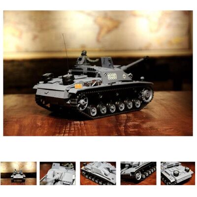 Es-toys - Sturmgeschütz III - 1:16 - Rauch-Sound - RC Tank Es-toys - Sturmgeschütz III - 1:16 - Rauch-Sound - RC Tank