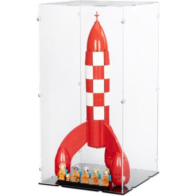 iDisplayit Acryl-Display für LEGO 21367 Die Mondrakete von Tim und Struppi (Mit schwarzem Boden) iDisplayit Acryl-Display für LEGO 21367 Die Mondrakete von Tim und Struppi (Mit schwarzem Boden)