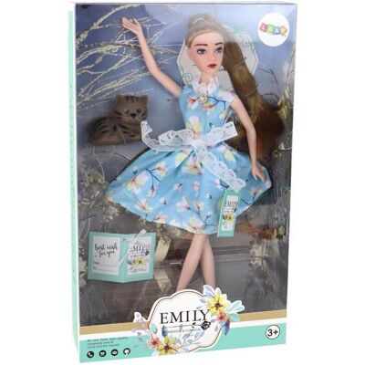 Lean Toys Kinderpuppe Emily Spring Langes Haar Blaues Kleid Kätzchen Lean Toys Kinderpuppe Emily Spring Langes Haar Blaues Kleid Kätzchen