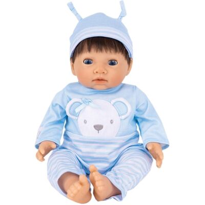 Tiny Treasures - Blaue Bärenpuppe mit braunem Haar Tiny Treasures - Blaue Bärenpuppe mit braunem Haar