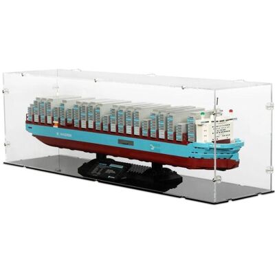 iDisplayit Acryl-Display für LEGO 40955 Maersk-Containerschiff mit Zweistoffantrieb (schwarzem Boden) iDisplayit Acryl-Display für LEGO 40955 Maersk-Containerschiff mit Zweistoffantrieb (schwarzem Boden)