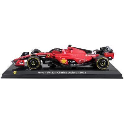 Bburago F1 KIT Ferrari SF23 mit Helm Leclerc Bburago F1 KIT Ferrari SF23 mit Helm Leclerc