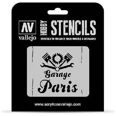 Vallejo Stencil Vintage Garage Sign Vallejo Stencil Vintage Garage Sign